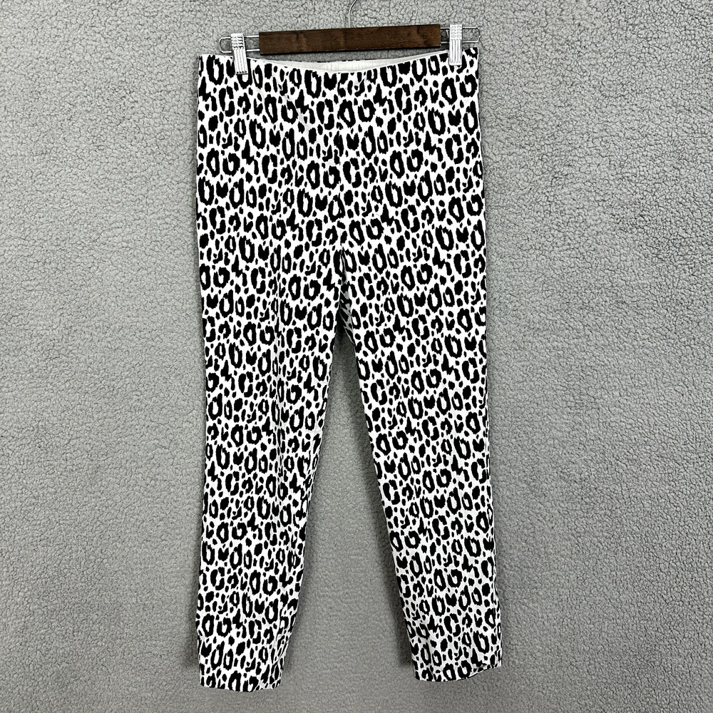 Sara Campbell Pants Womens Small Black Cheetah‎ Animal Print Slim Leg Pull On